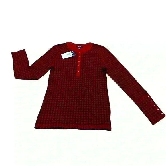 Chaps Buffalo red check long sleeve women’s - Picture 3 of 5